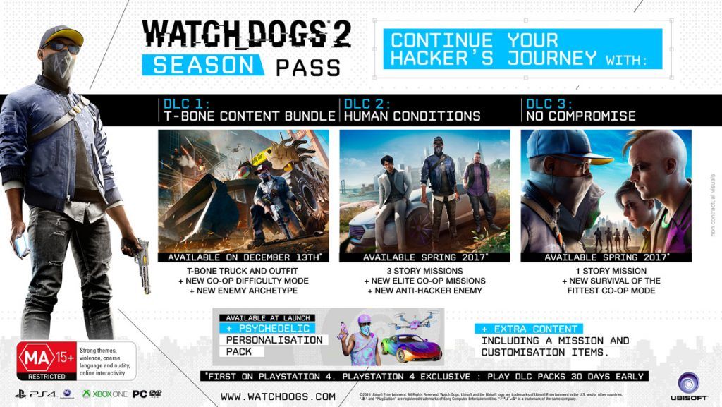 Купить Watch Dogs 2 – Season Pass ключ